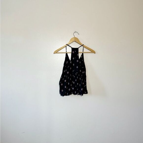 Black Express Patterned Hi-Low Tank Size XS EUC - Picture 2 of 7